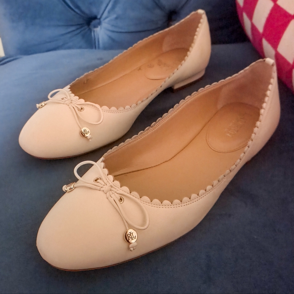 Ralph Lauren White Ballet Flats - Size 11